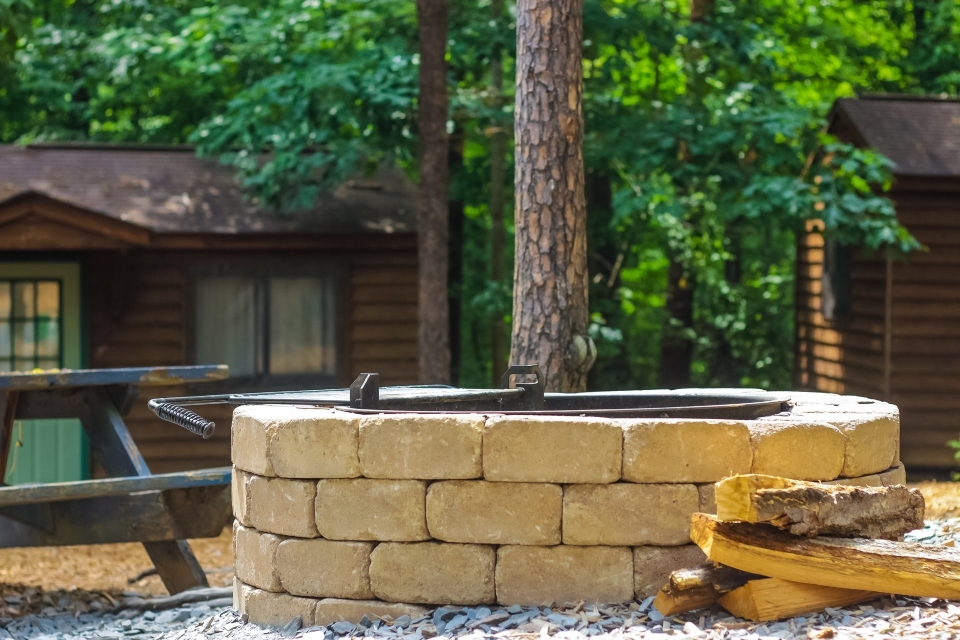 Fire pit in Senior Village 1