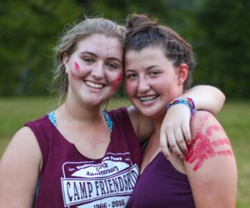 Teen campers smiling during summer camp at Camp Friendships