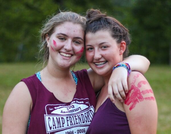 Teen campers smiling during summer camp at Camp Friendships